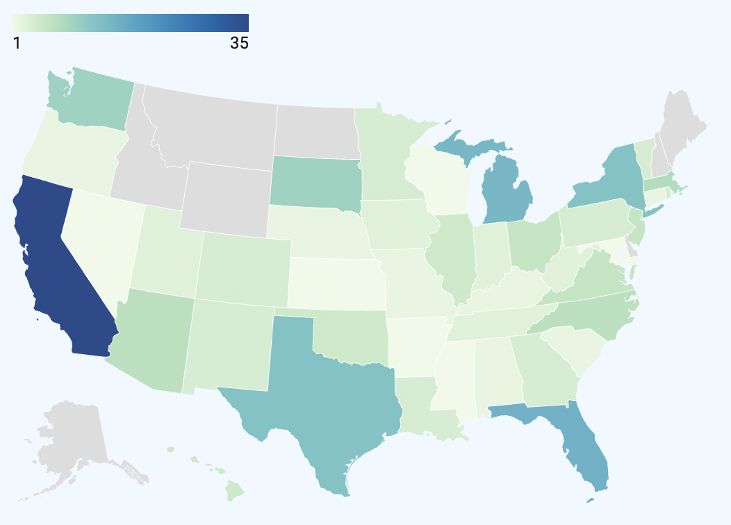 AI Legislation Map